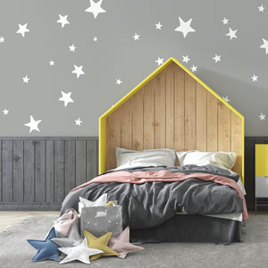 Papel tapiz fondo gris con estrellas